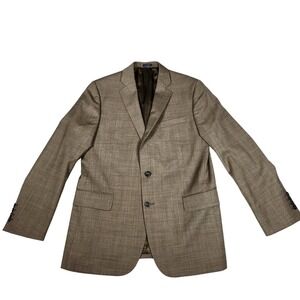 Stafford Culture Men's 42 Short Brown Wool Blend Classic Fit Blazer Suit